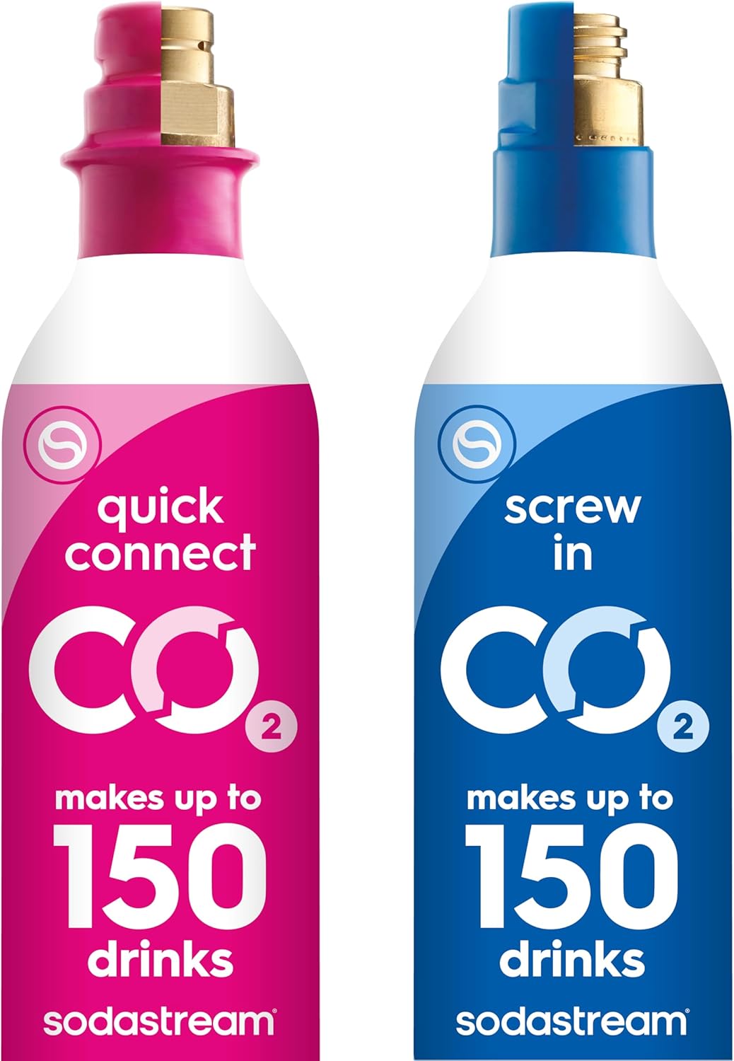SodaStream CO2 Gas Carbonation Bundle - 3 Cylinders - Blue Screw-in System
