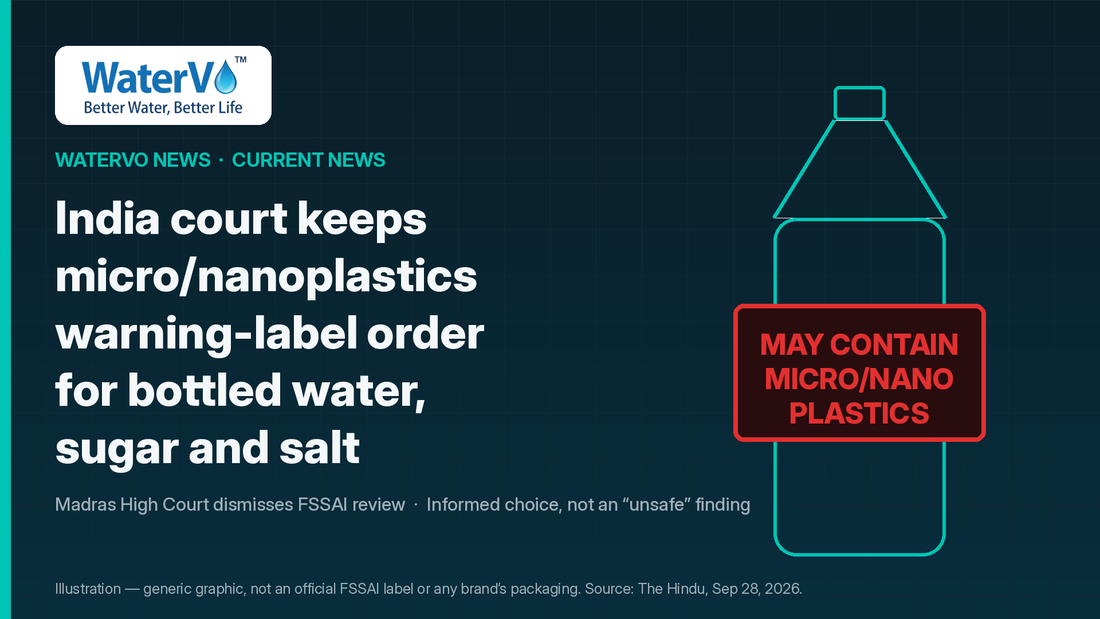 India Court Keeps Micro/Nanoplastics Warning-Label Order for Bottled Water, Sugar and Salt