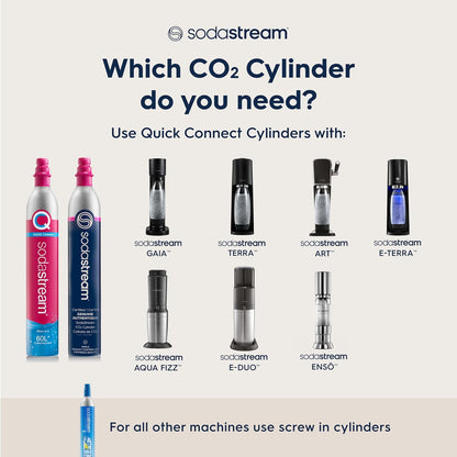 SodaStream CO2 Gas Carbonation Bundle - 3 Cylinders - Blue Screw-in System