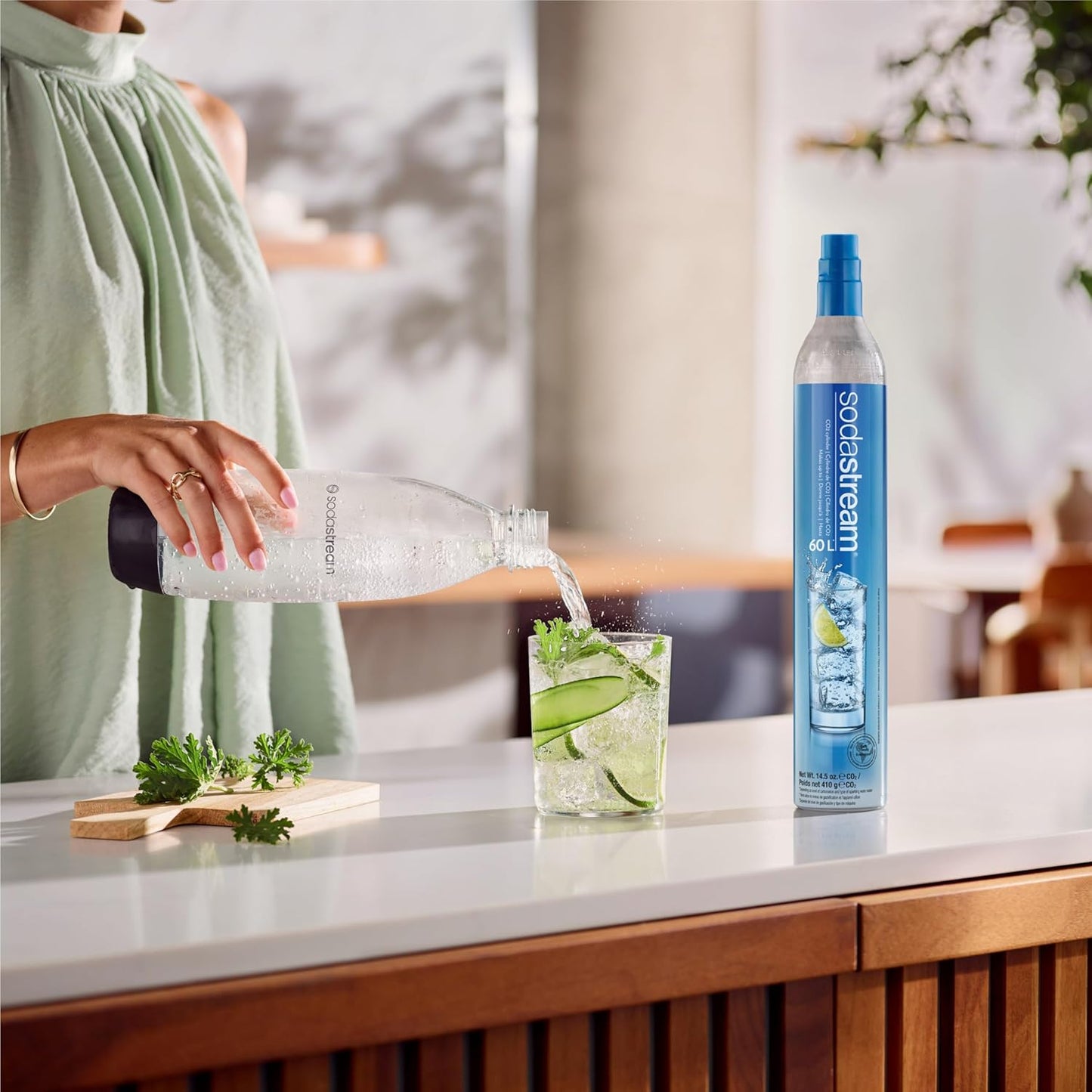 SodaStream CO2 Gas Refill Pack - 2 Cylinders, BLUE Screw-in System