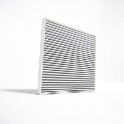 Spout air filter, pleated side