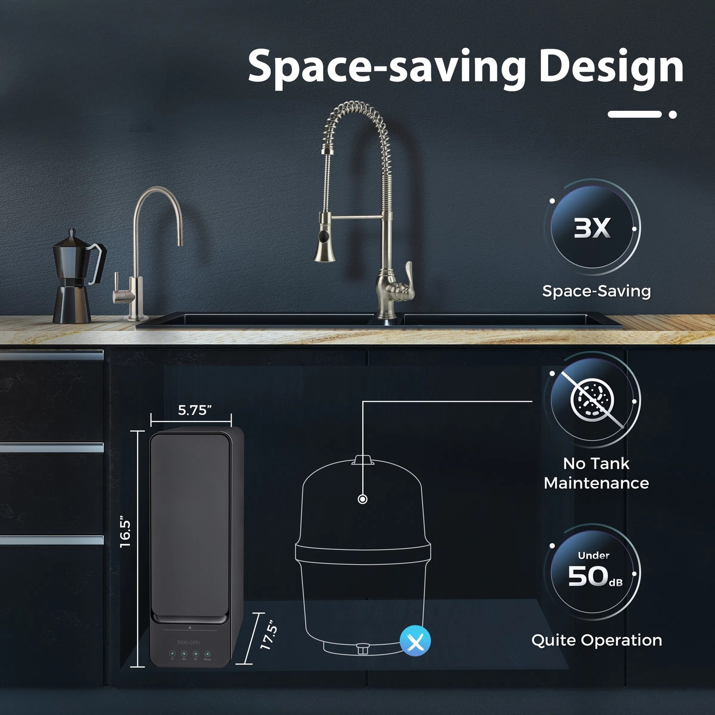 RO1000-BN Tankless Reverse Osmosis Water Filtration System