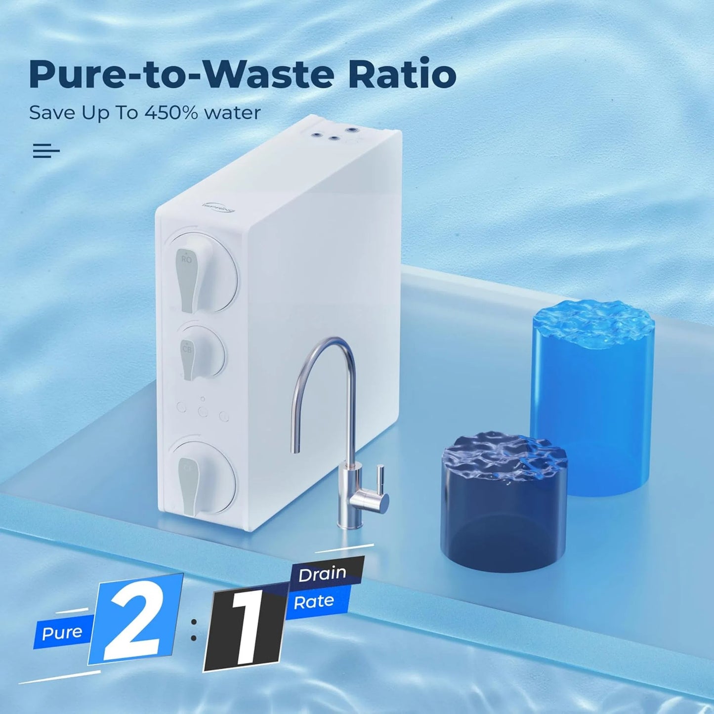 RO500AK-BN NSF Certified Tankless Reverse Osmosis Water Filtration System