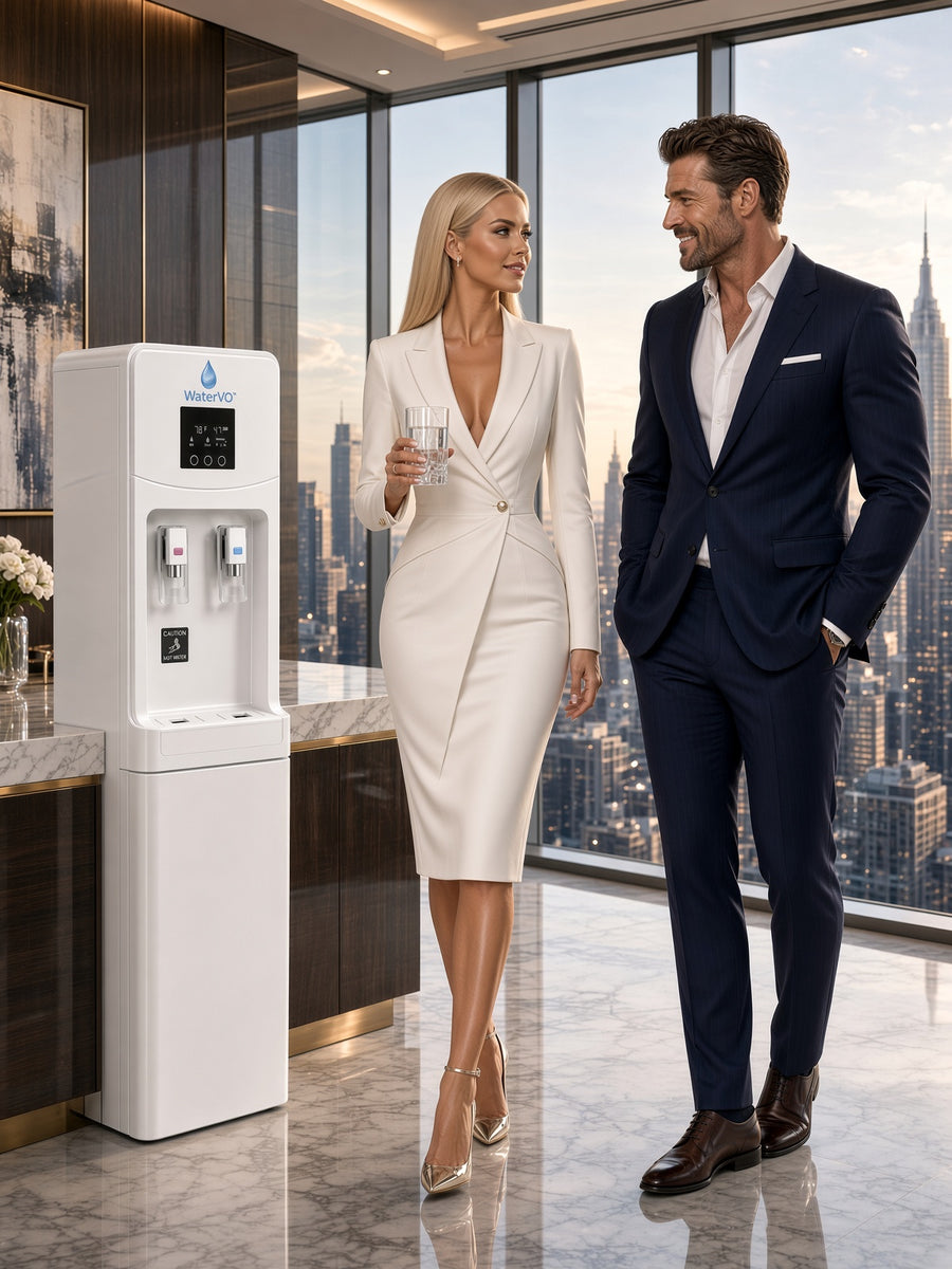 WaterVO Floor water-from-air unit in a penthouse living space